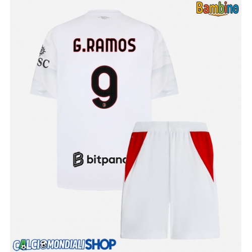 Maglie da calcio AC Milan Goncalo Ramos #9 Seconda Maglia Bambino 2026-27 Manica Corta + Pantaloni corti)